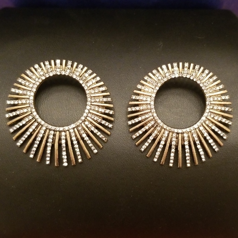 Pave Hoop Earrings